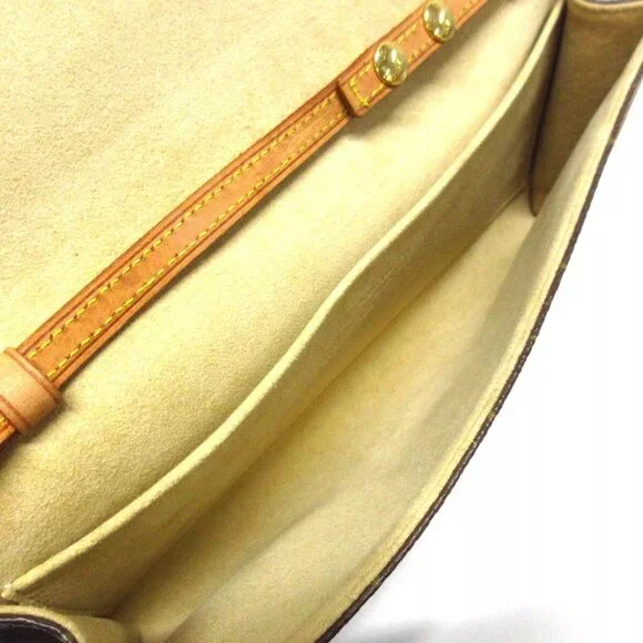 100% Authentic LOUIS VUITTON Pochette Twin GM M51852 Brown Monogram Shoulder Bag - Picture 8 of 10